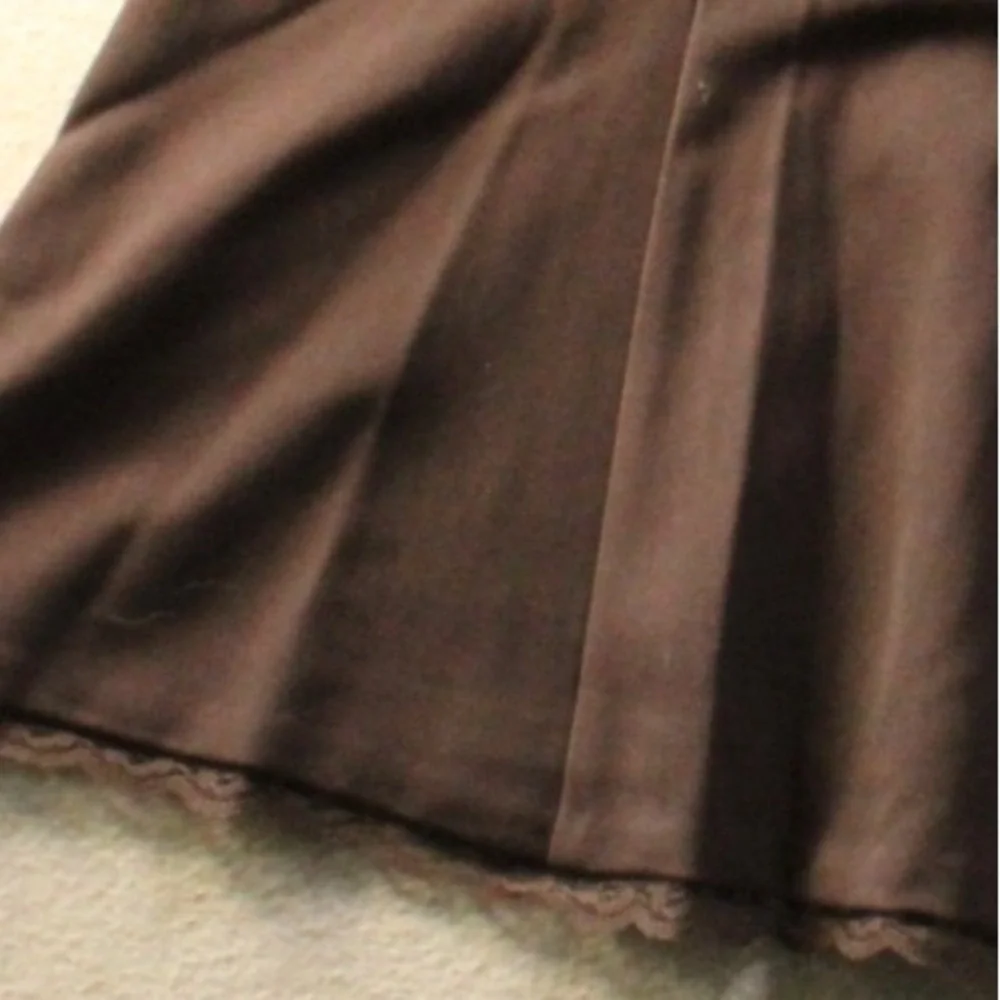George Womens Size 18 Brown Flowy A-Line‎ Skirt Stretch Office Casual Feminine